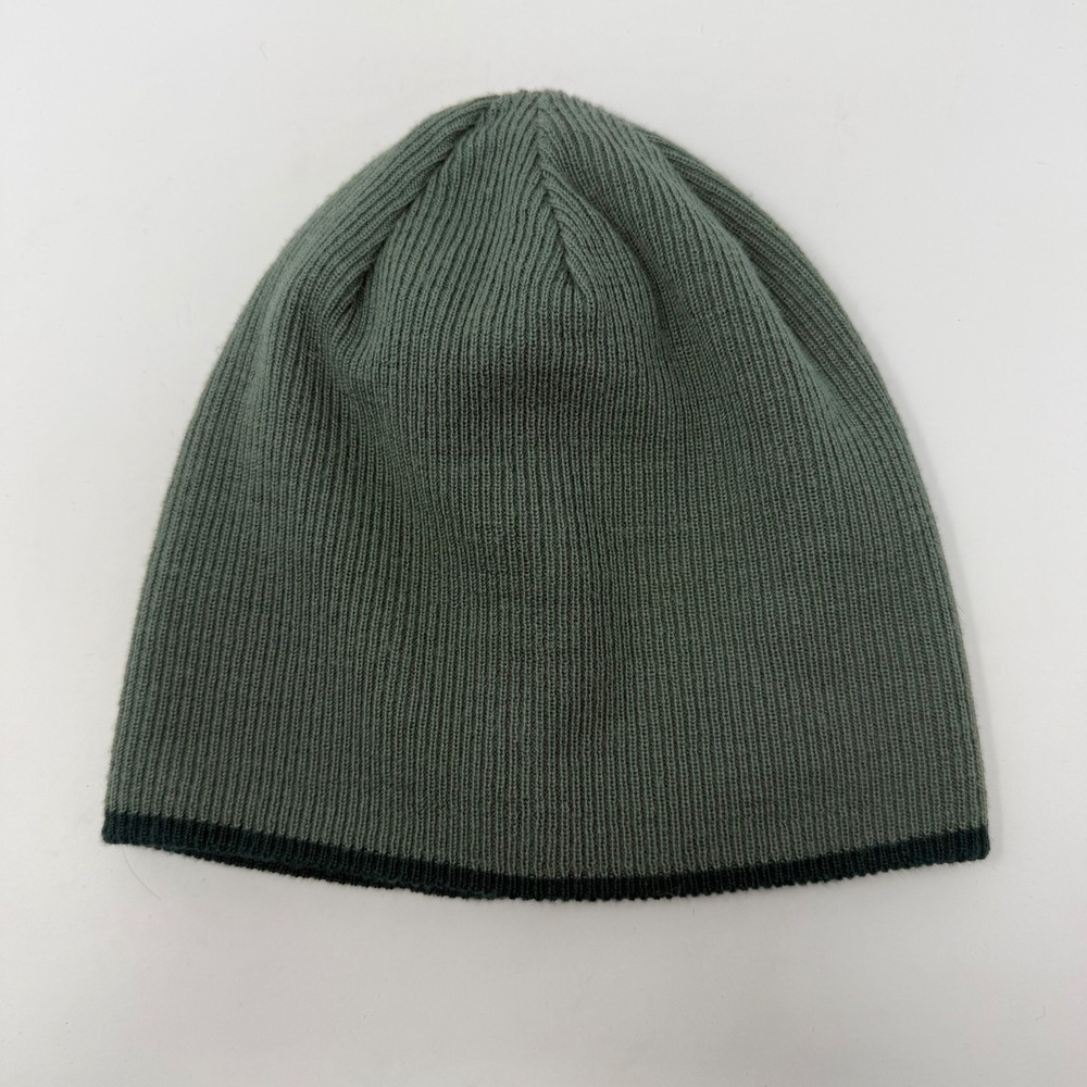 Mountain Hardwear Mens Green Ribbed Knit Beanie Skull Cap Hat OM5566